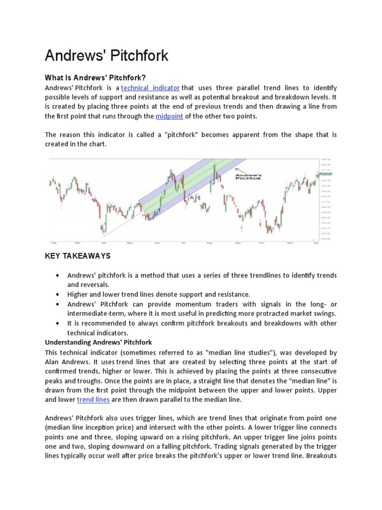 Andrews' Pitchfork Technical Indicator PDF Economies Investing