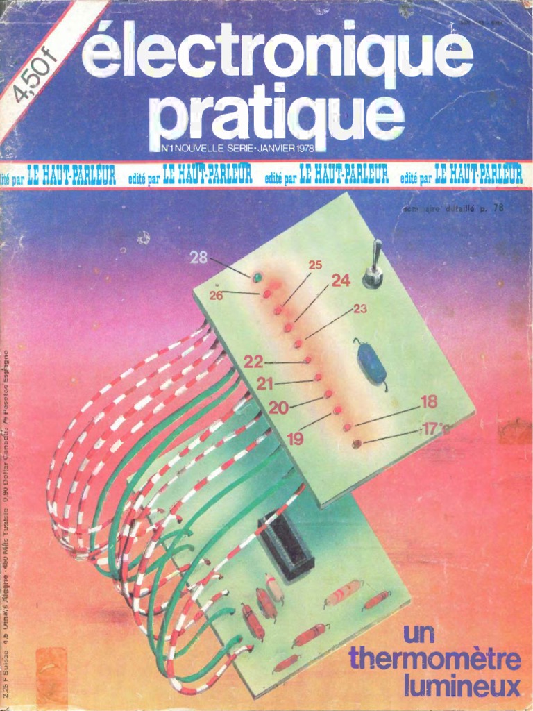 Où Trouvé Des Schemas De Temporisation à Thyristors Et Ujt Electronique Pratique - #1 - Janvier 1978 | PDF | Diode électroluminescente  | Oscillateur (électronique)