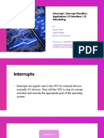 Interrupts, Interrupt Handlers, Application I/O Interface, I/O Scheduling