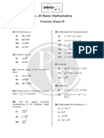 Basic Maths Practice Sheet-01 - UCH01DPP01