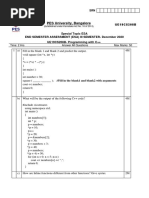 Special Topic ESA QP - Programming With C++ (UE19CS208B)