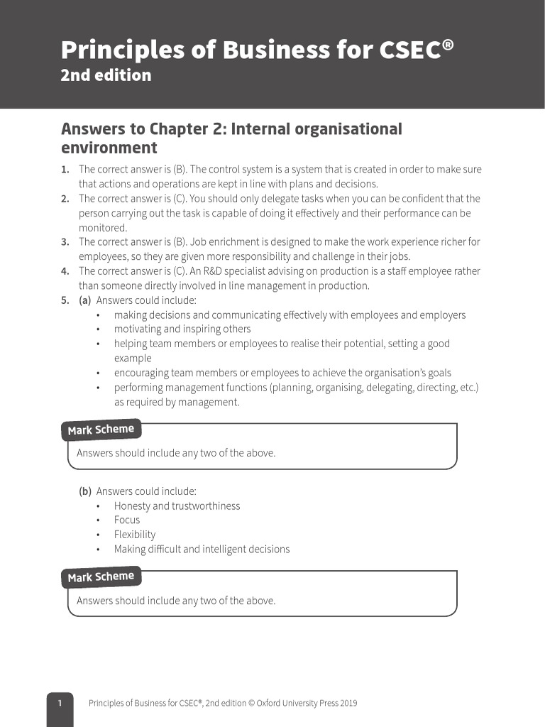 Principles of Business For CSEC®: 2nd Edition | PDF | Employment | Business