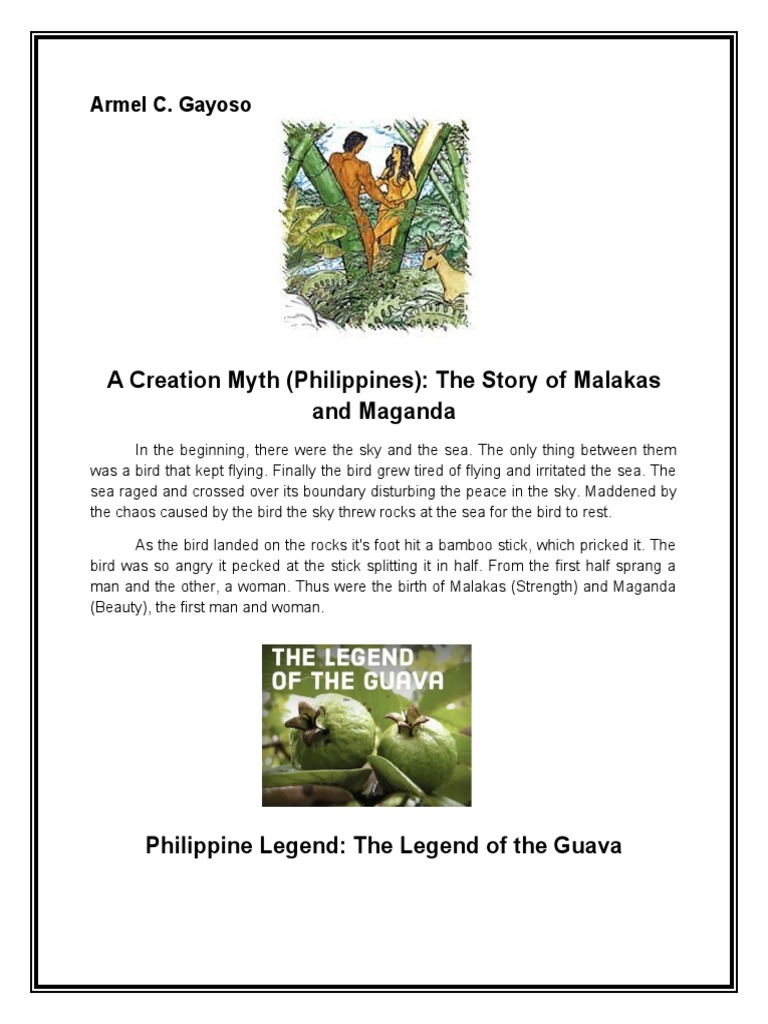 A Creation Myth (Philippines) The Story of Malakas and Maganda PDF