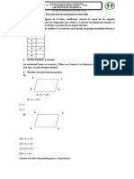 EVALUACION DE MATEMATICA 2DO AÑO Parelogramos Poligonos