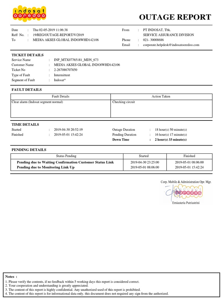 Outage Report: Ticket Details | PDF | Information Technology ...