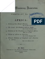 American Missionary Association. Pamphlet No 2. Africa.