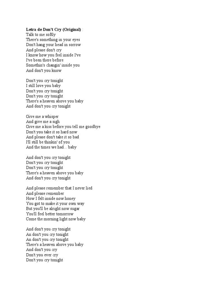 Letra de Don | PDF
