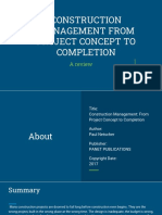 Construction Management From Project Concept To Completion: A Review