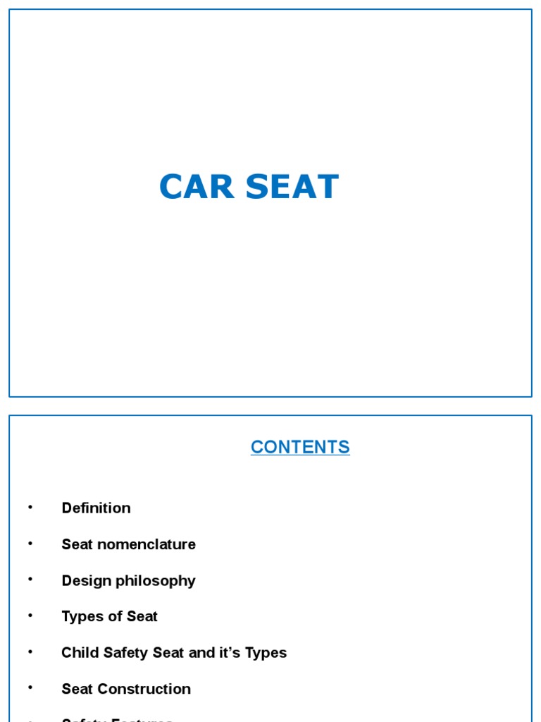 Understanding Automotive Seating A Comprehensive Look at Car Seat