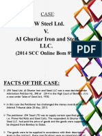 JSW Steel Ltd. V. AI Ghuriar Iron and Steel LLC.: Case