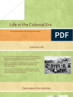 Life in The Colonial Era