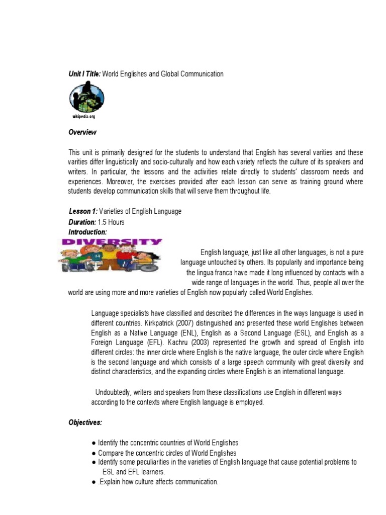 Understanding World Englishes in Communication | PDF | English Language ...
