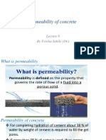 Permeability of Concrete: by Feseha Sahile (DR.)