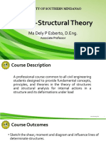 CE 311 Structural Theory Analysis