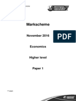 Economics Paper 1 HL Markscheme