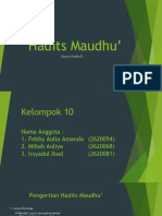 Hadits Maudhu' - Kelompok 10