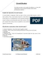 Reaker B Circuit: Explain The Operation of Circuit Breaker