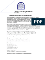 Pomona College Career Intern 11-12