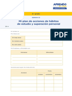 Plan de Acciones de Habitos de Estudio y Superación Personal