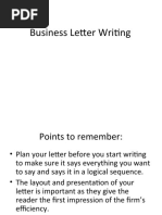 Business Letter Writing