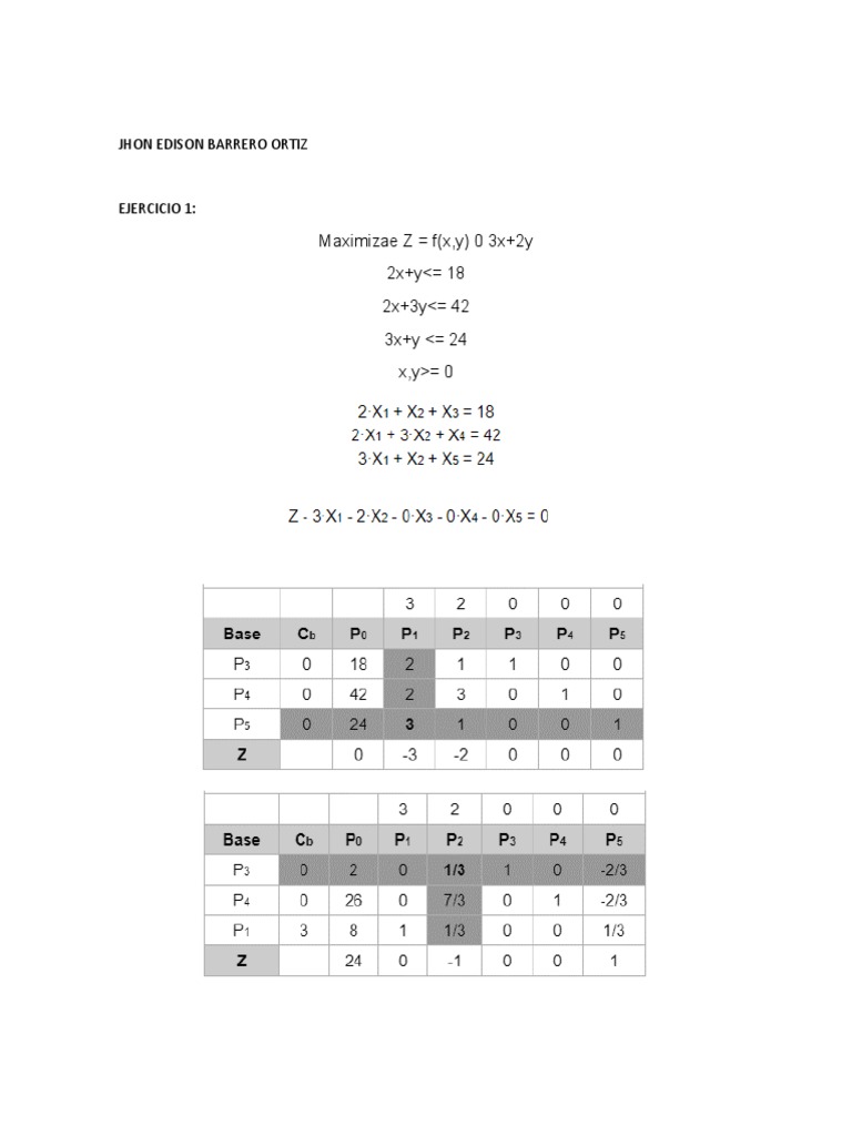 Optimization Exercises in Linear Programming | PDF