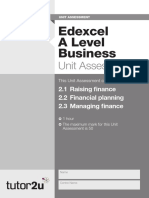 Edexcel A Level Business: Unit Assessment