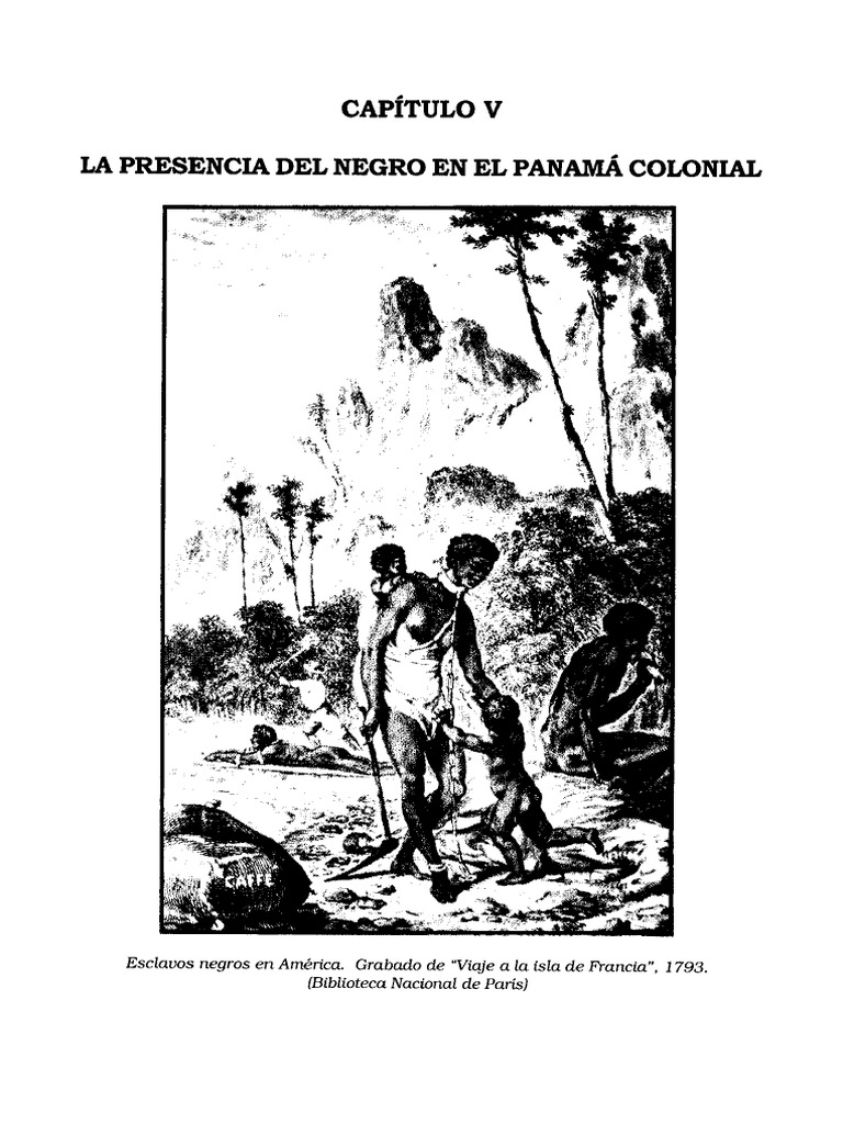 La Presencia Del Negro En La Panamá Colonial Pdf Esclavitud