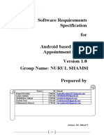 Software Requirements Specification For Android Based Patient Appointment System Group Name: NURUL SHAMSI Prepared by