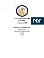 Operation Management Case Study Assignment # 2