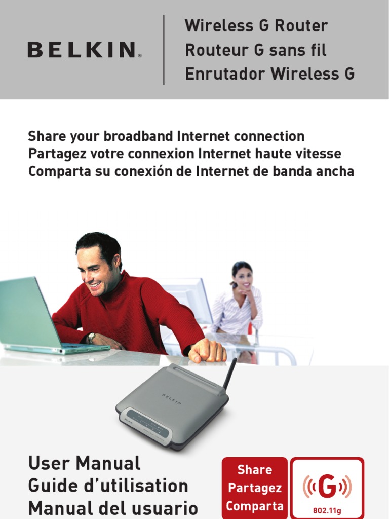 Manual DE ROUTER BELKIN 54G 2.4GHZ-802.11g | PDF | Computer Network | Login