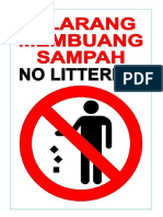 Signage Dilarang Buang Sampah