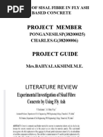 EFFECT OF SISAL FIBRE IN FLY ASH BASED .Project