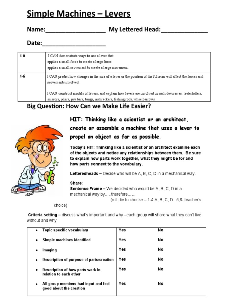 Understanding Levers and Scissors | PDF | Lever | Machines