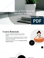 Design an ESP course for Secretary Students