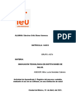 Actividad de Aprendizaje 2. Registro Del Proceso Contable, Mediante El Uso de Un Software, en Una Institución de Salud