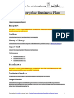 Social Enterprise Business Plan: Impact