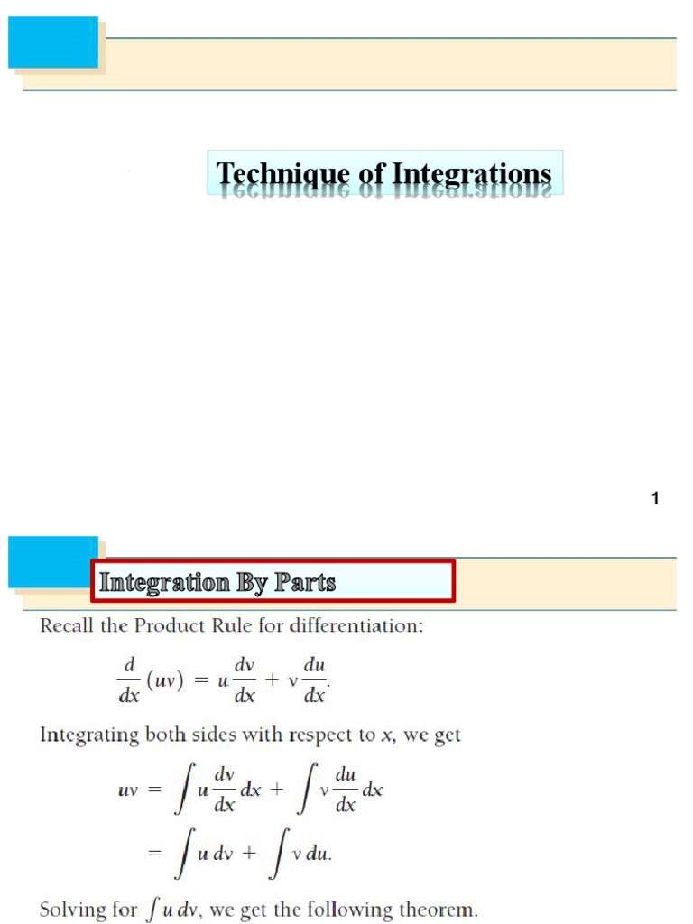 Integration Techniques Overview | PDF
