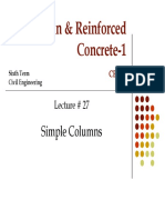 Plain & Reinforced Concrete-1: Simple Columns