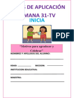 Fichas de Aplicación Semana 31 TV