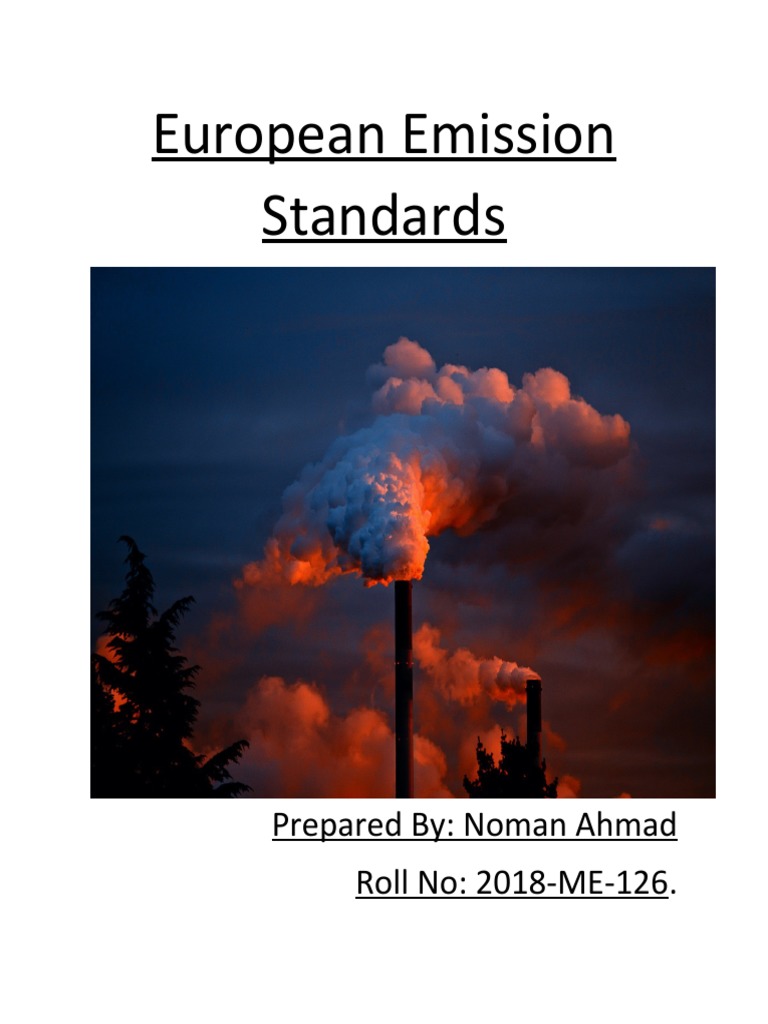 European Emission Standards PDF Atmosphere Of Earth Human Impact