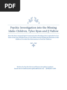 Psychic Investigation Missing Children Tylee Ryan and JJ Vallow Murdered by Cult Mom Lori Vallow