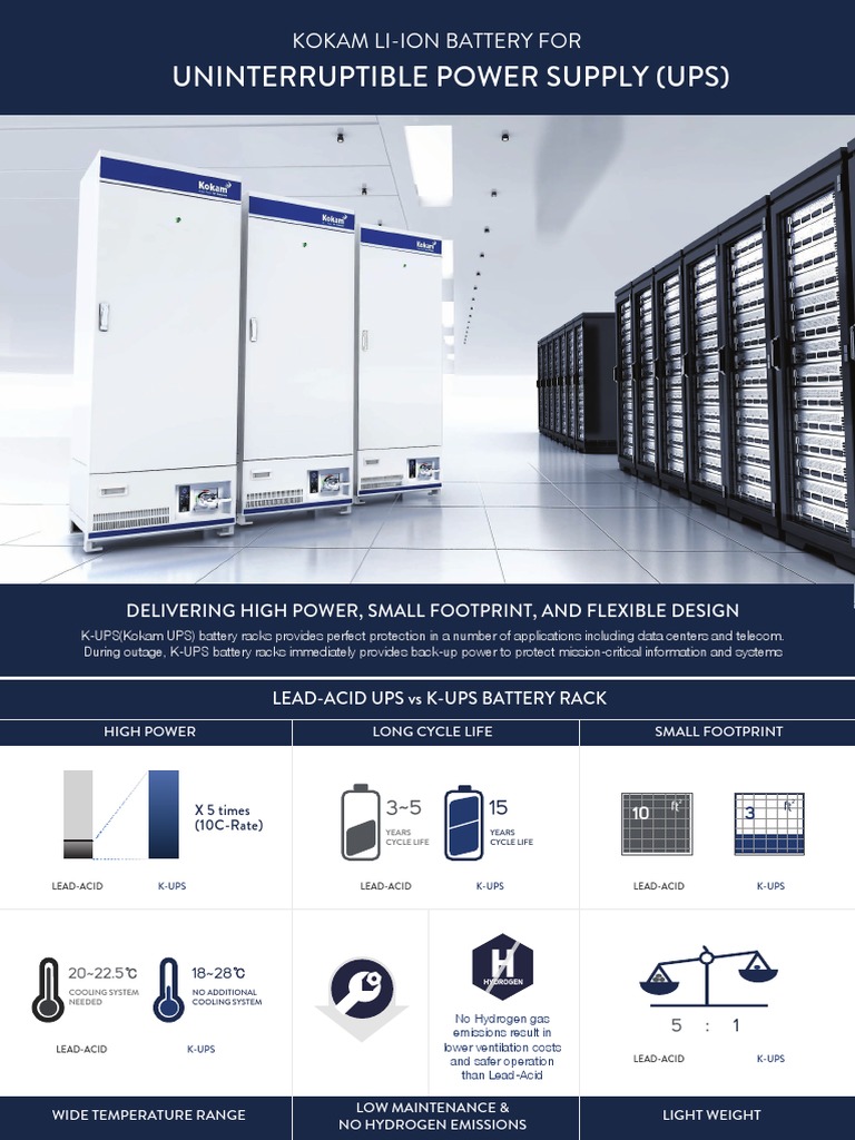 KOKAM Ups Brochure Final 2018 | PDF | Power Supply | Electrical Engineering