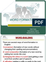 Word Formation: Kridj Yusra Kerimbaeva Fatima Abdrahmanova Zarina