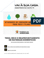 3rs e o Reaproveitamento de Materiais Domesticos