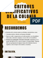 Escritores significativos de la colonia en Colombia