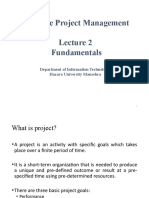 Software Project Management Fundamentals: Department of Information Technology Hazara University Mansehra