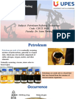 Subject: Petroleum Refining Technology Code: CHCE 3010 Faculty: Dr. Seim Timung