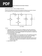 ECE 212: Homework Assignment #2 (Advanced Circuit Analysis Techniques) Total Number of Points 100 Due Date: Friday October 1