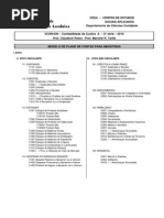 [1] Custos - Plano de Contas