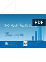 IMCI Health Facility Survey: Egypt 10 March - 10 April 2002